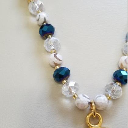 Swarovski Crystal And Natural Stones Necklace