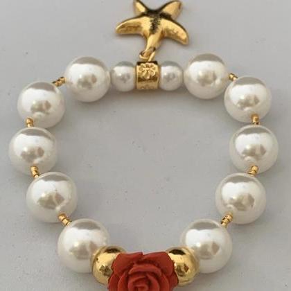 Rose Pearls Bracelet