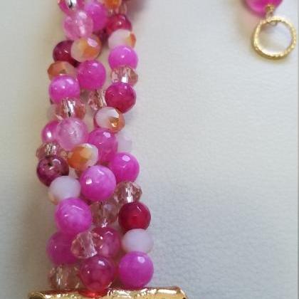 Handmade Agate necklace and earring..