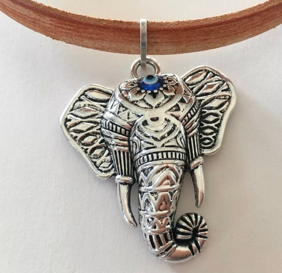Evil Eye Elephant Choker Necklace