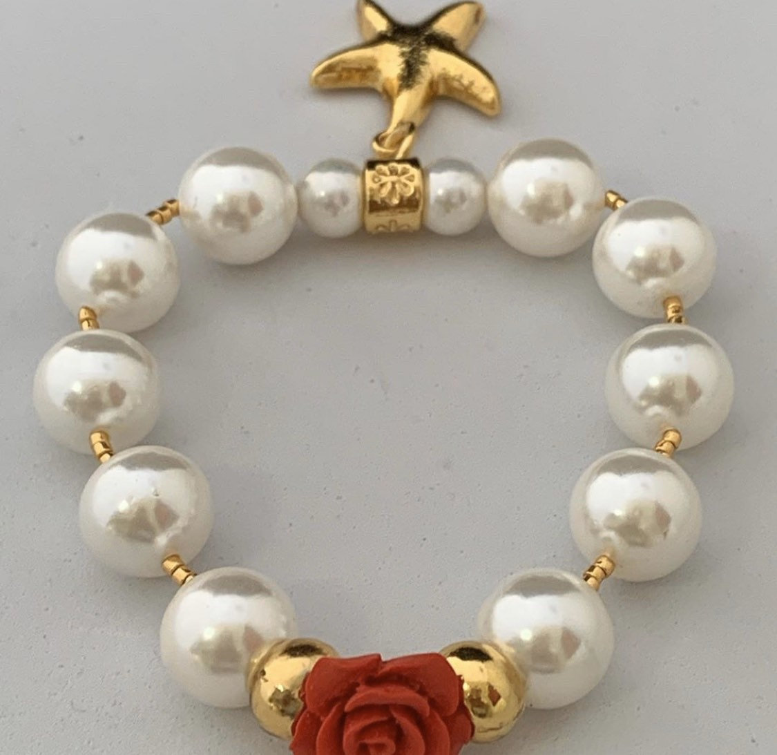 Rose Pearls Bracelet